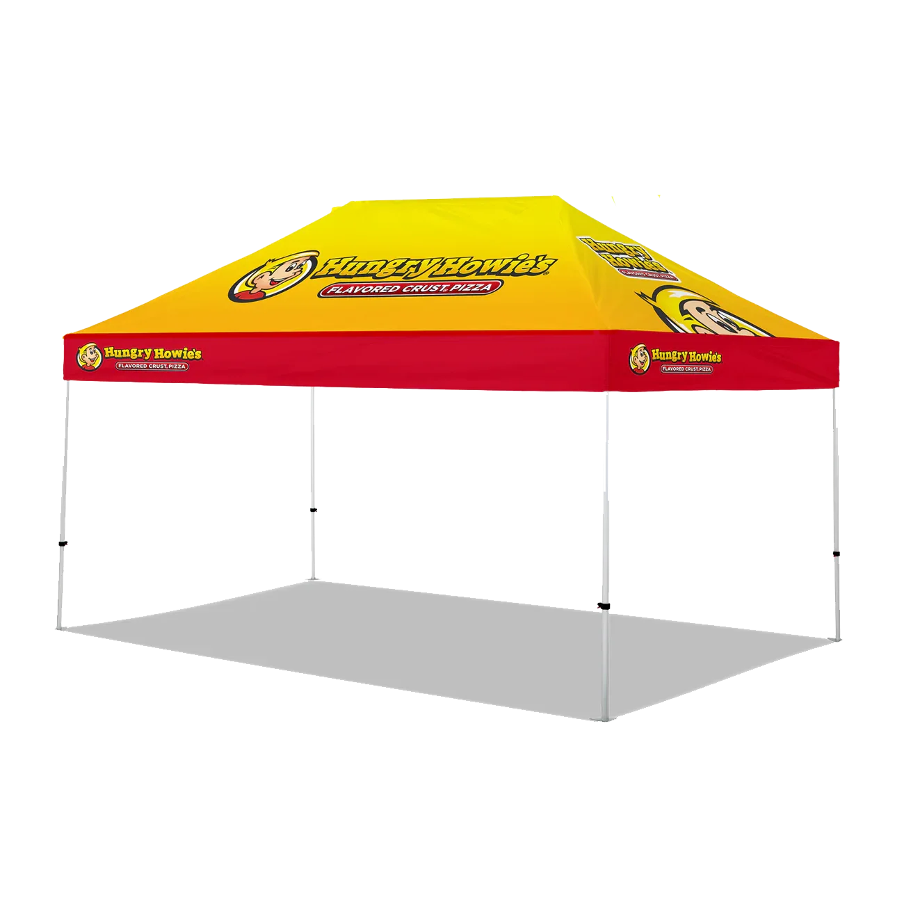 Yellow and red canopy tent