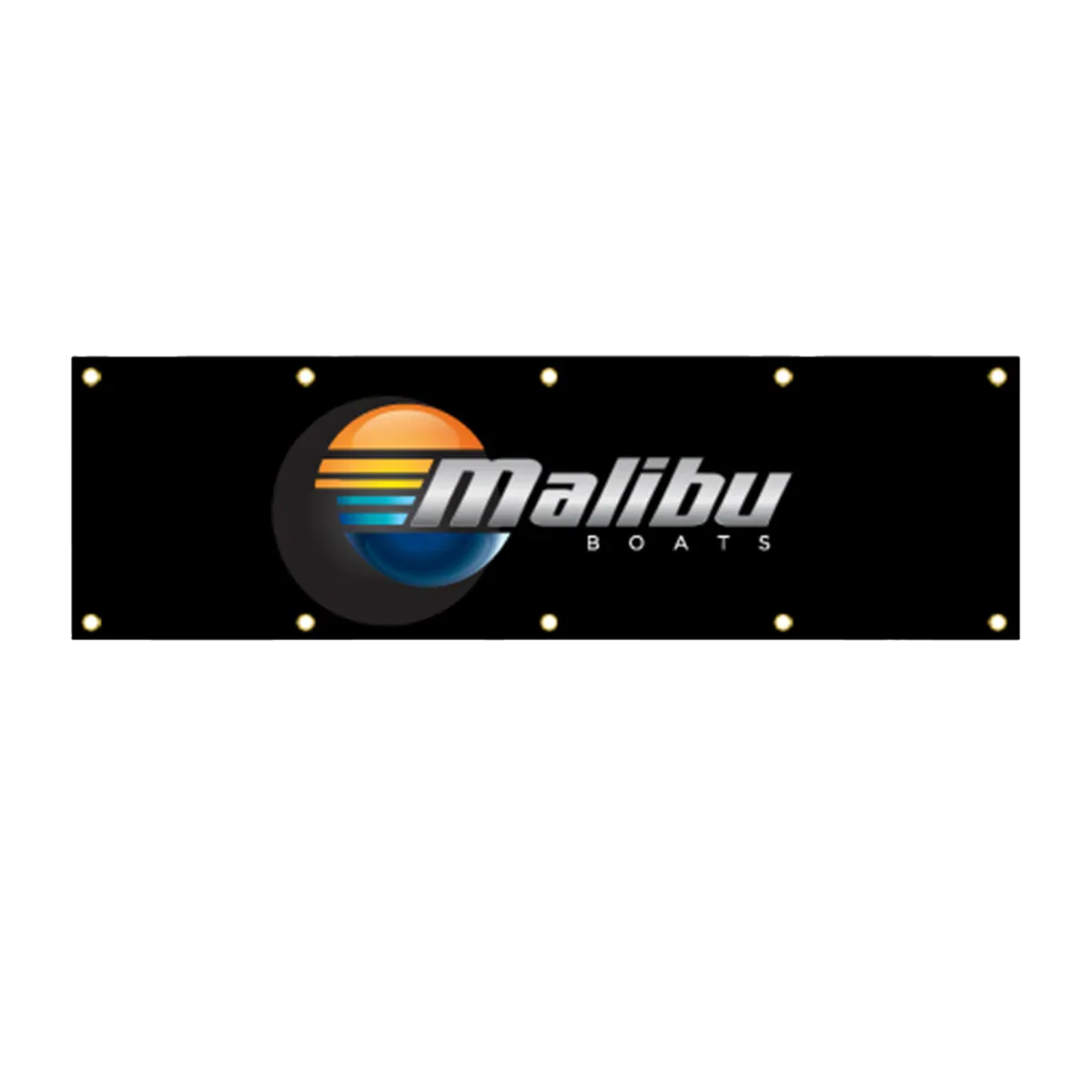 Malibu Boats logo on a black background