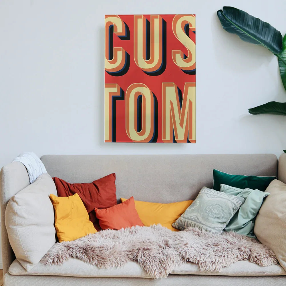 acrylic wall art scene mockup