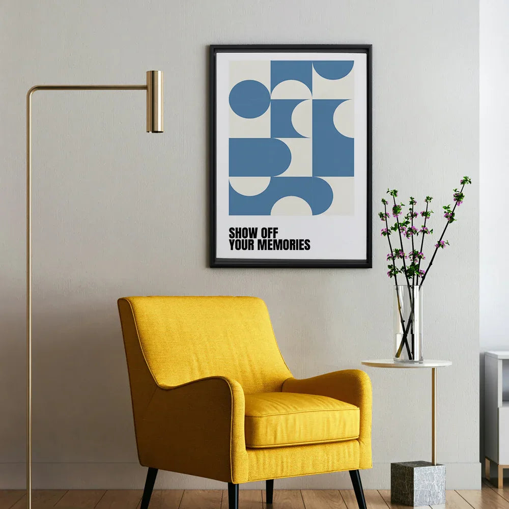 floating wall art scene mockup