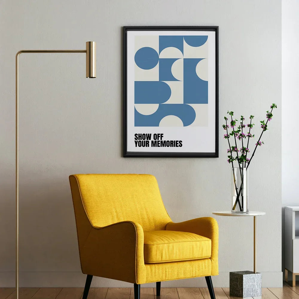 floating wall art scene mockup