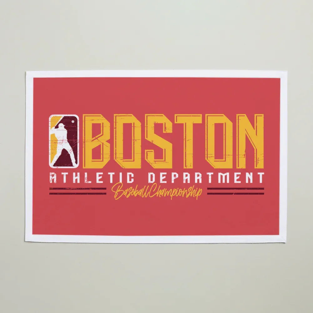 Poster with 'Boston Athletic Department' text