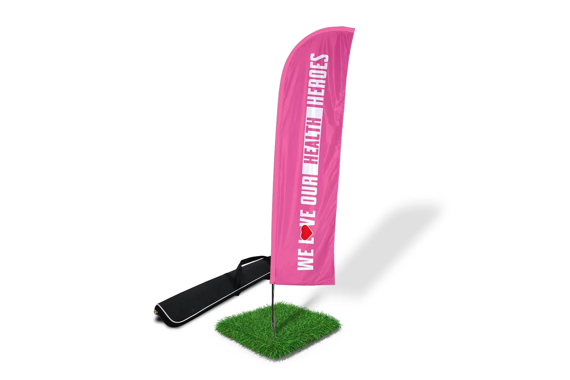 We Love Our Health Heroes Blade Flag - BestFlag.com