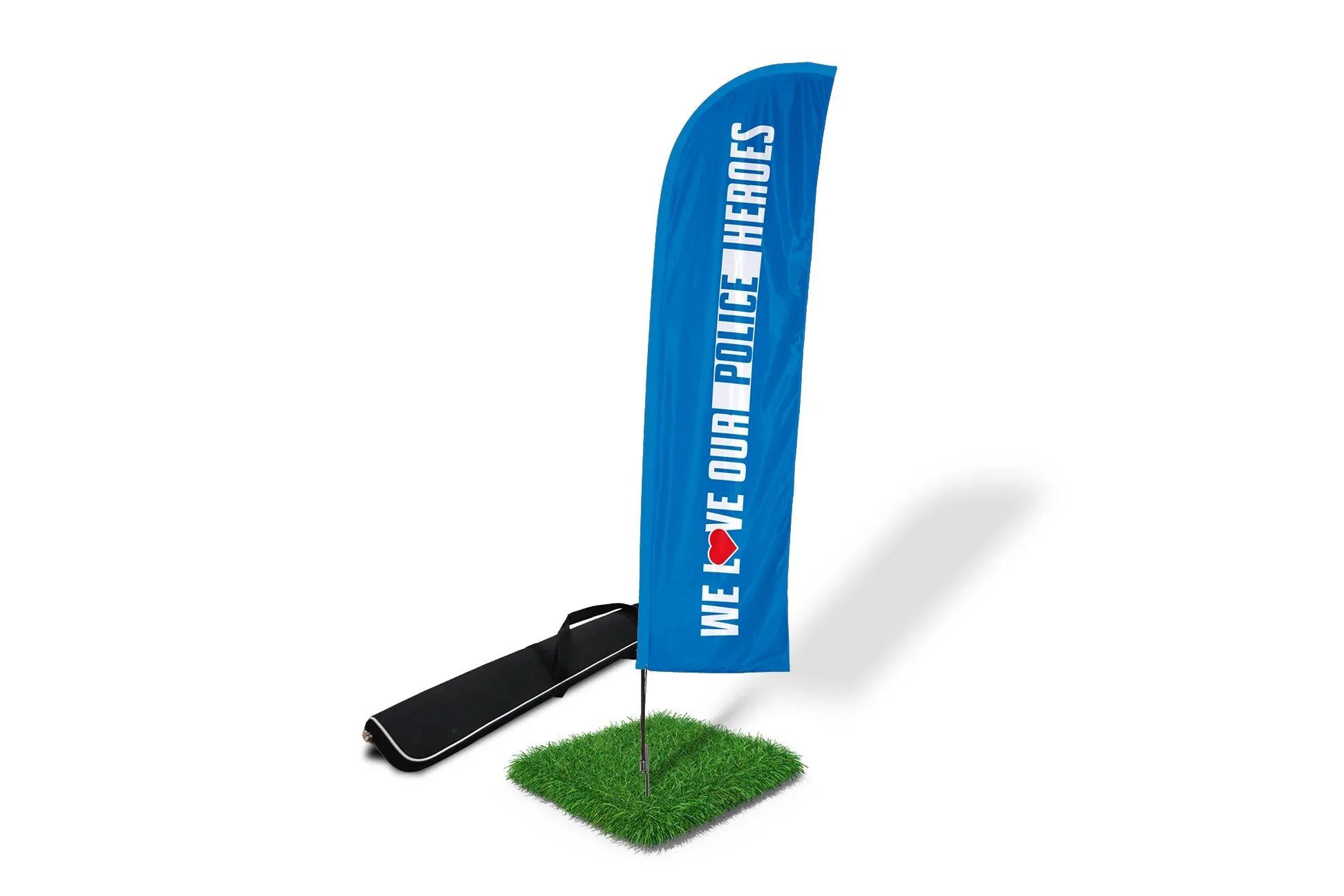 We Love Our Police Heroes Blade Flag - BestFlag.com