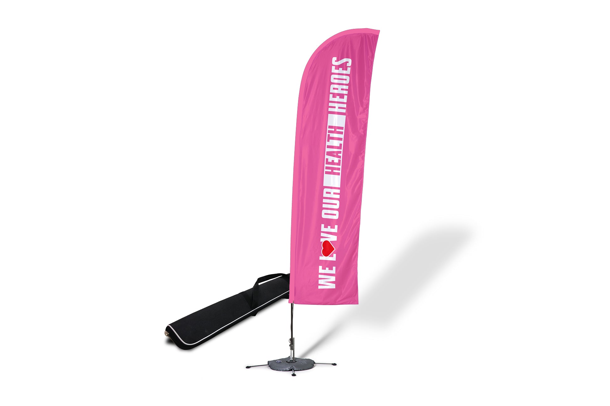 We Love Our Health Heroes Blade Flag - BestFlag.com