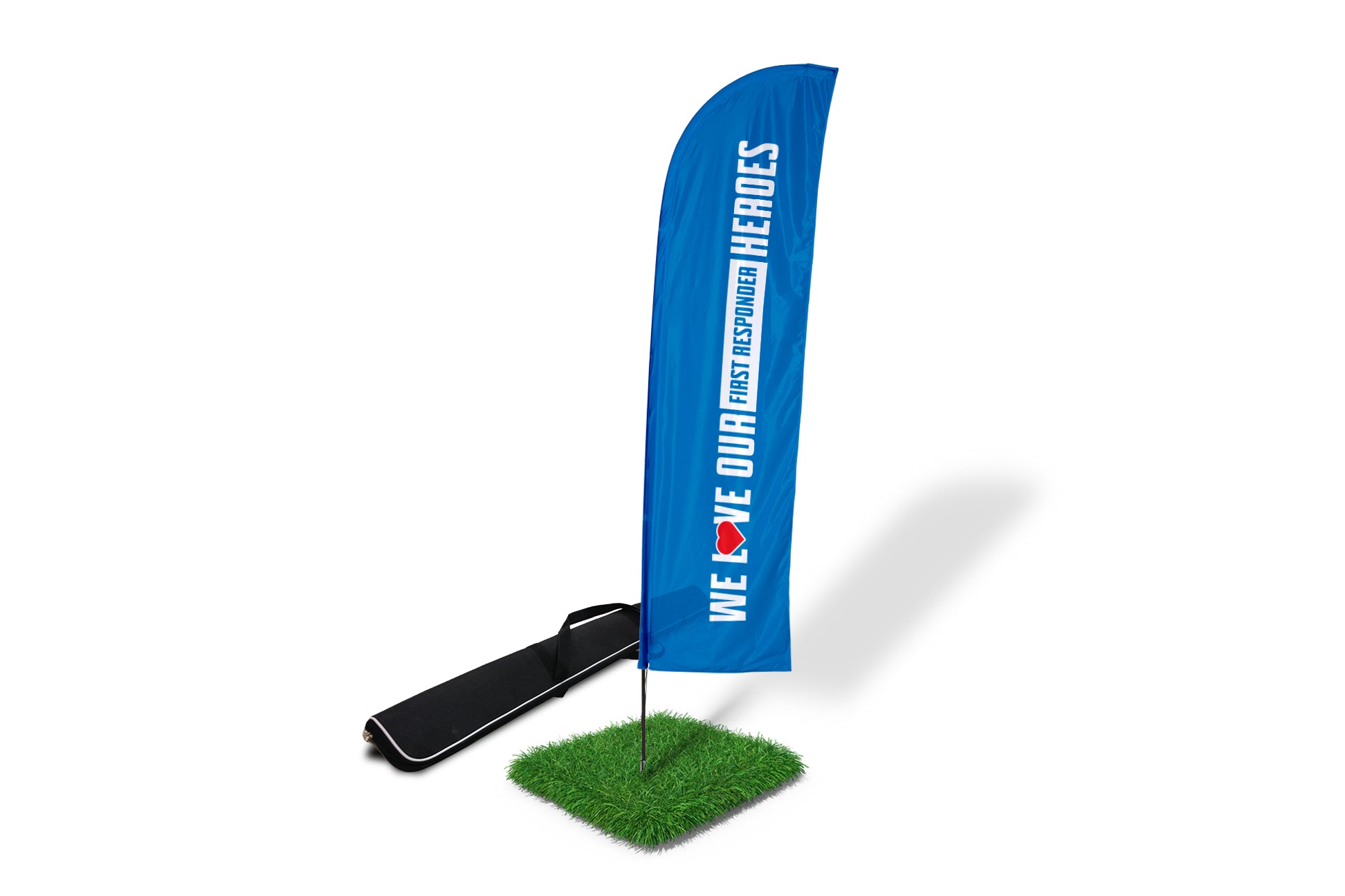 We Love Our First Responder Heroes Blade Flag