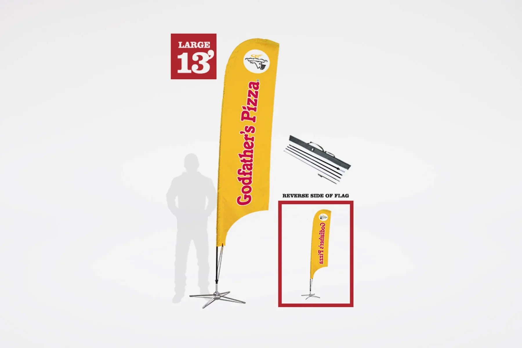 GodFather's Pizza | Blade Flag Kit - BestFlag.com