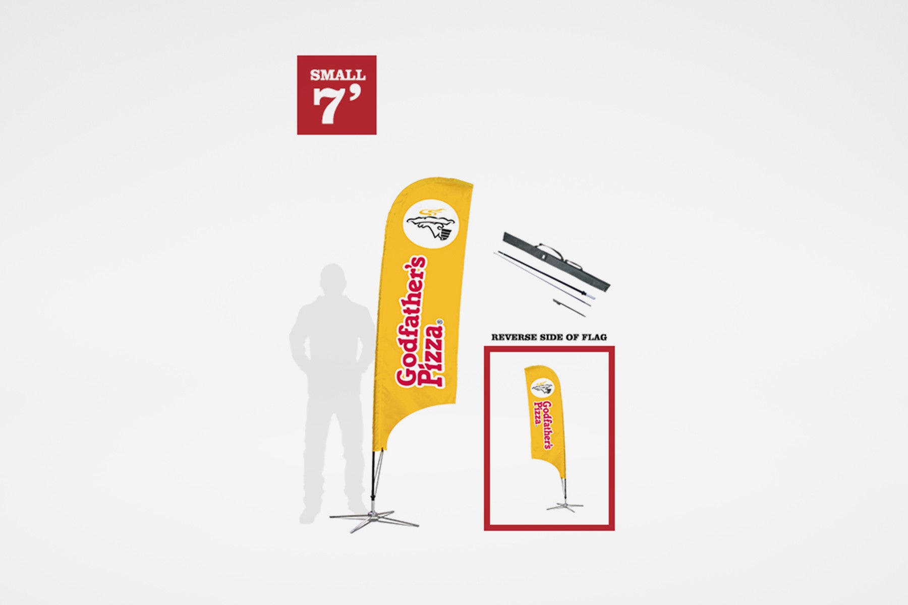 GodFather's Pizza | Blade Flag Kit - BestFlag.com