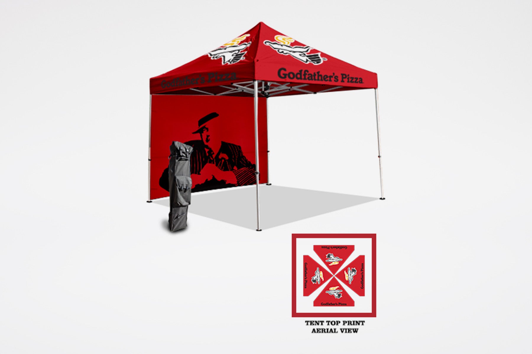 Godfather's Pizza | Tent Kit with Back Wall - BestFlag.com