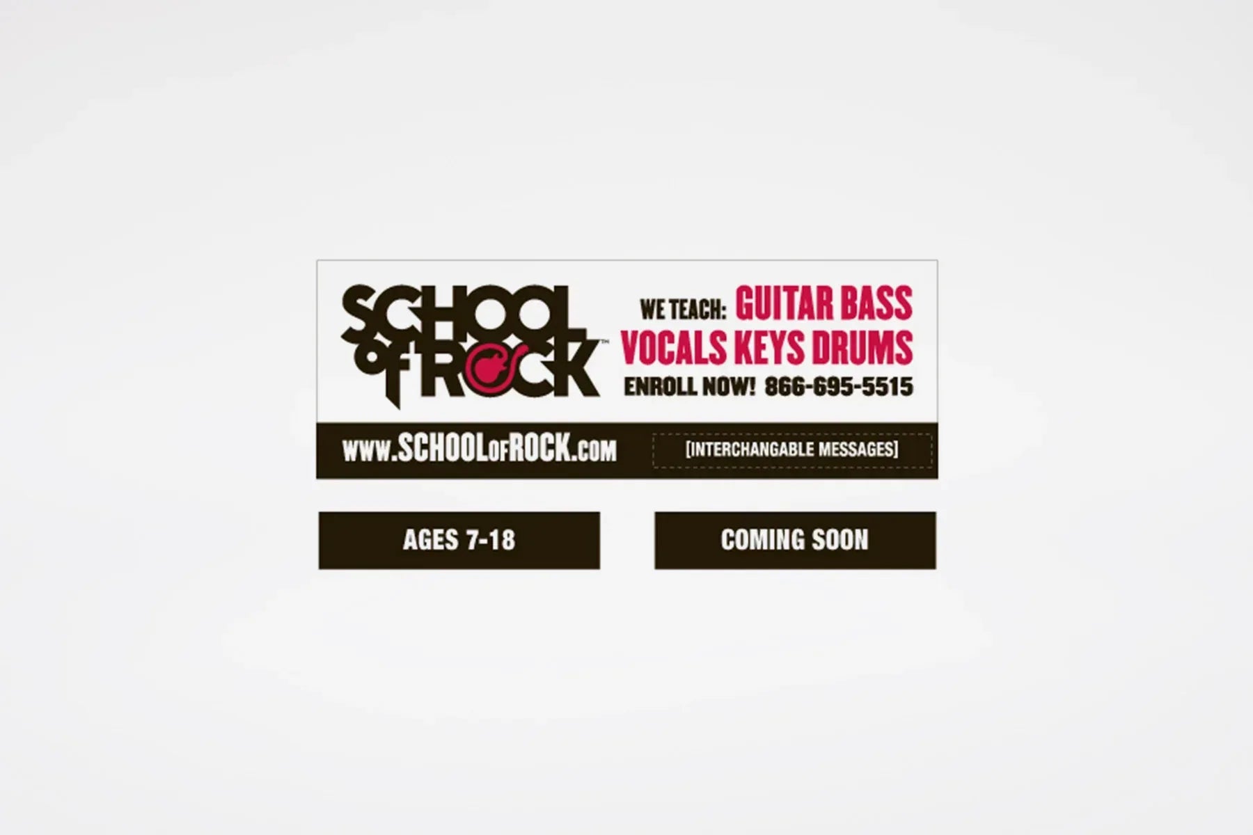"We Teach" w/ School of Rock Logo - BestFlag.com