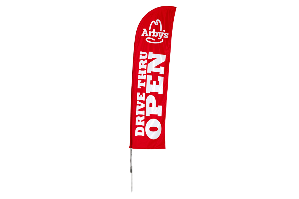 Arby's Drive Thru Open Blade Flag - BestFlag.com
