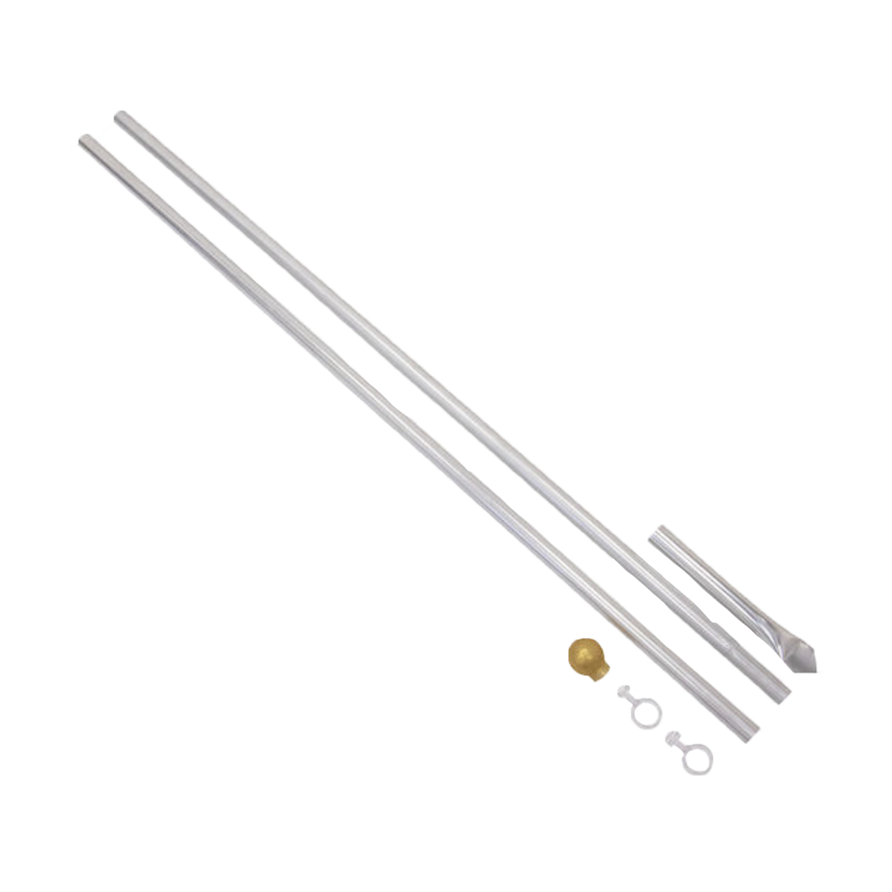 2 Piece Aluminum Flag Pole Set