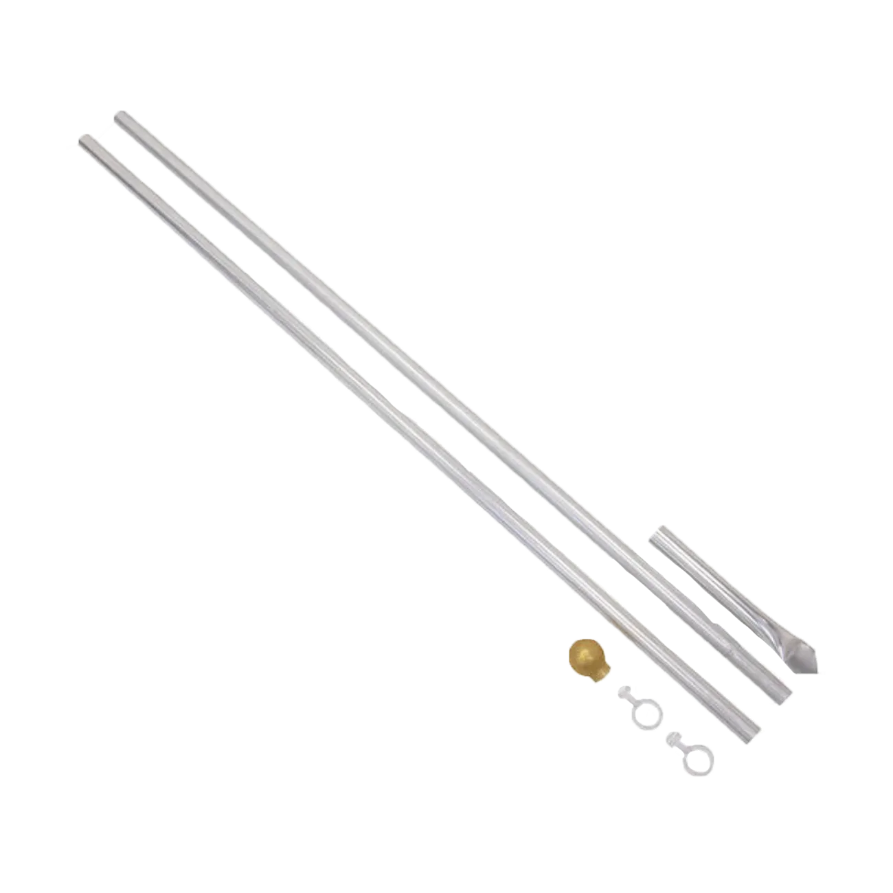 2 Piece Aluminum Flag Pole Set