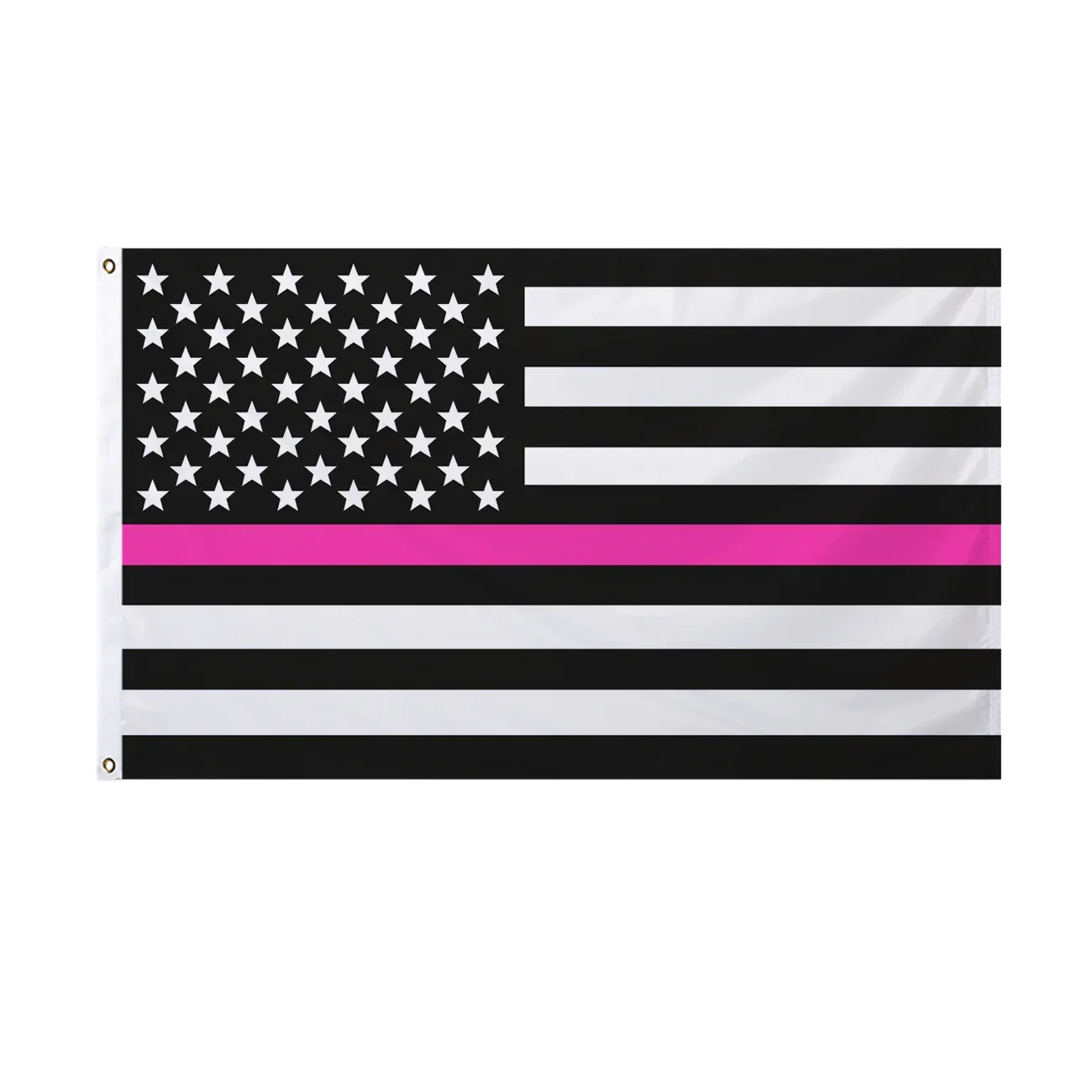black white us flag pink