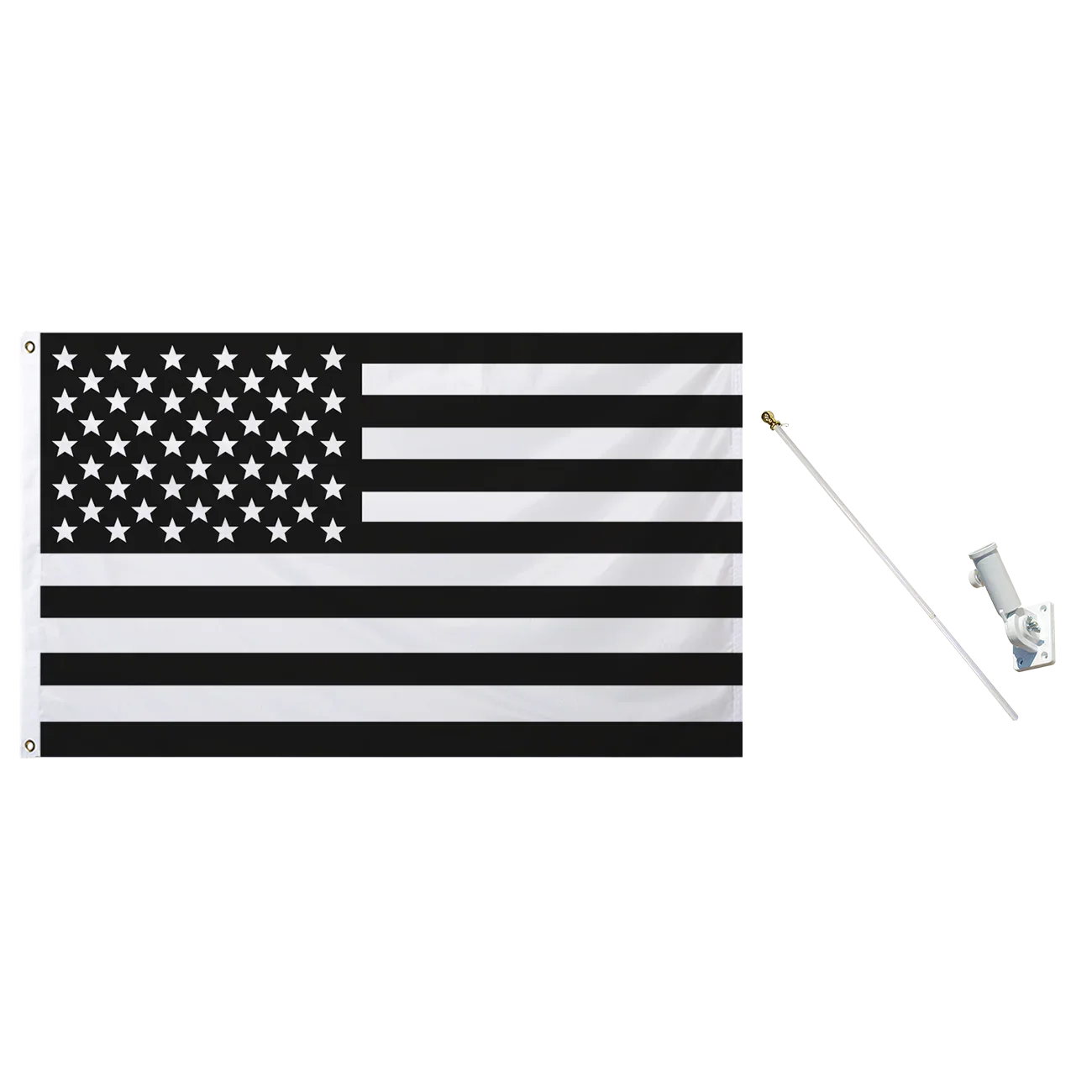 Black & White United States Flag