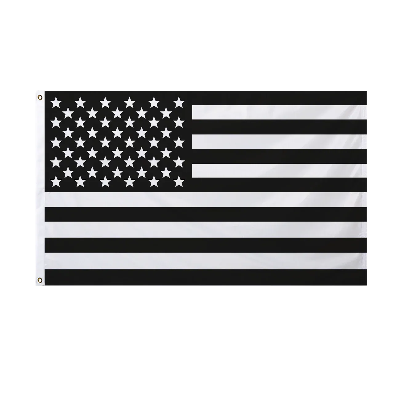 black white us flag