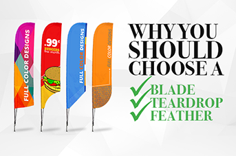 Custom Feather Flag vs. Teardrop/Blade Flag - When To Choose Each