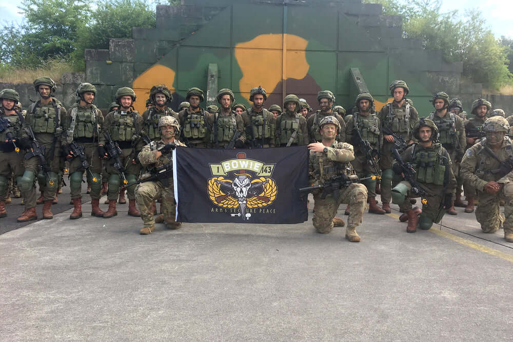 Soldiers Holding Custom Flag