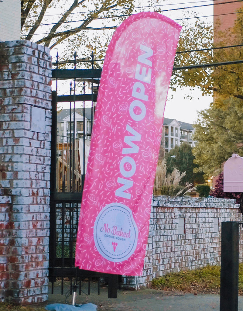 Now Open Feather Flag