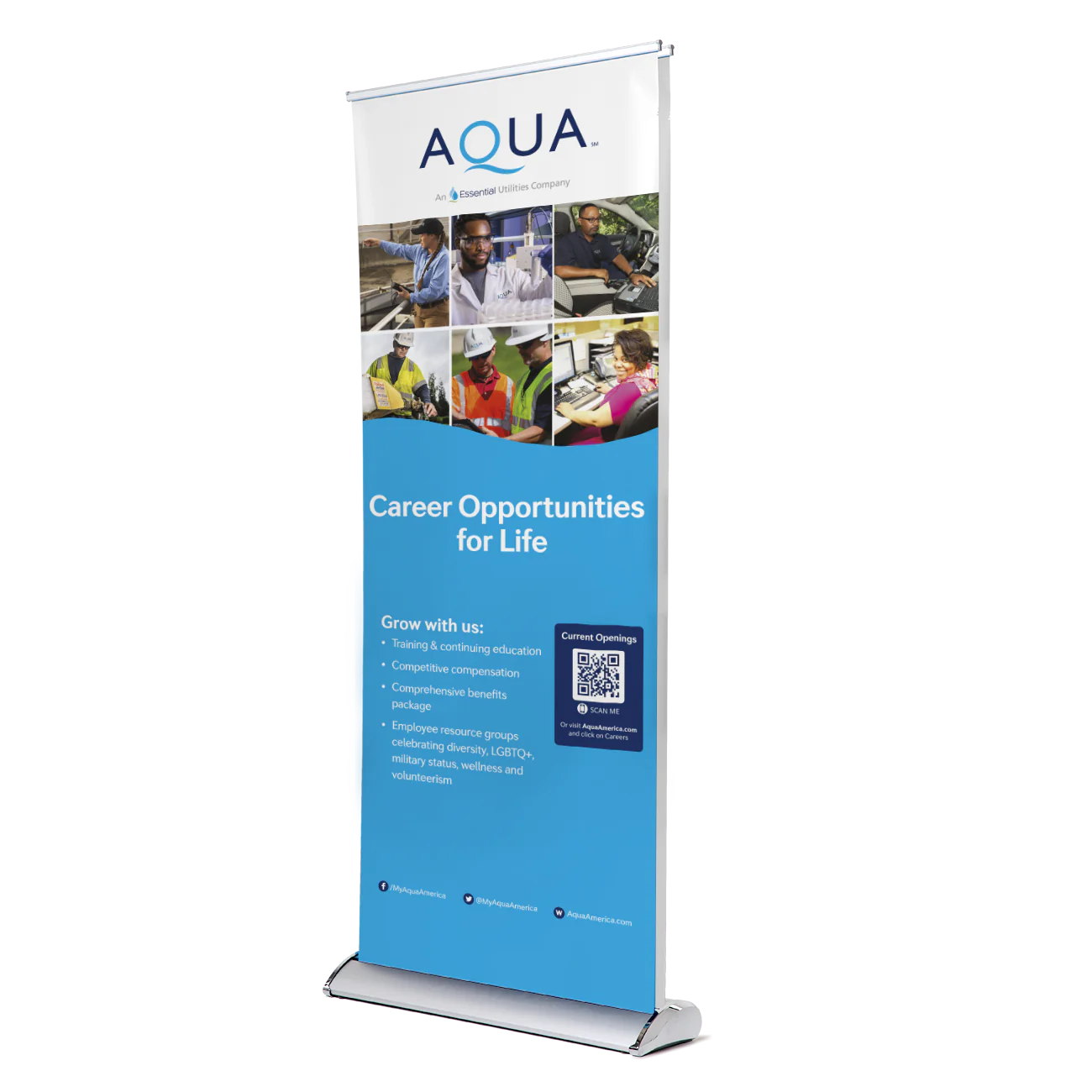 Double sided retractable banners