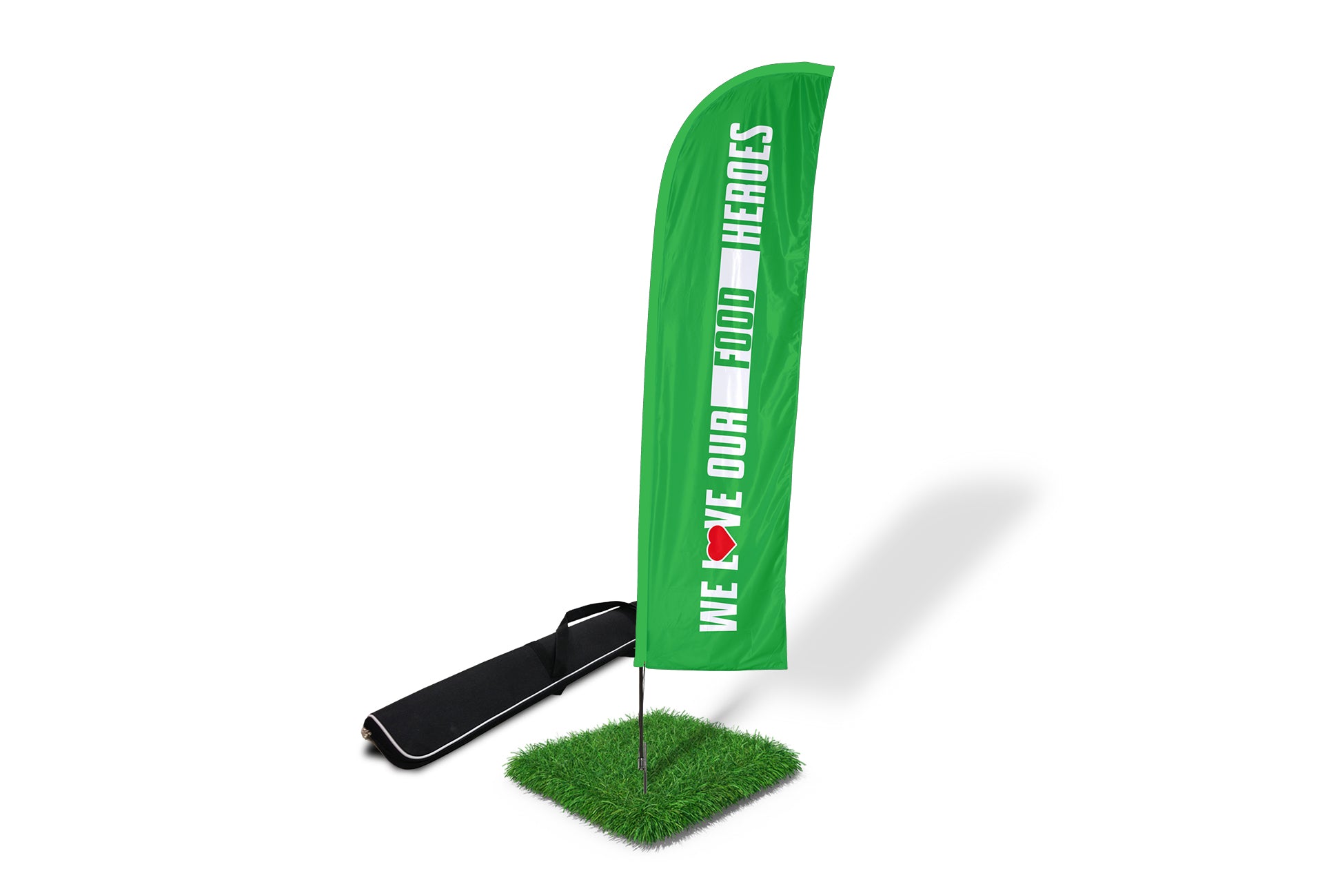 We Love Our Food Heroes Blade Flag - BestFlag.com