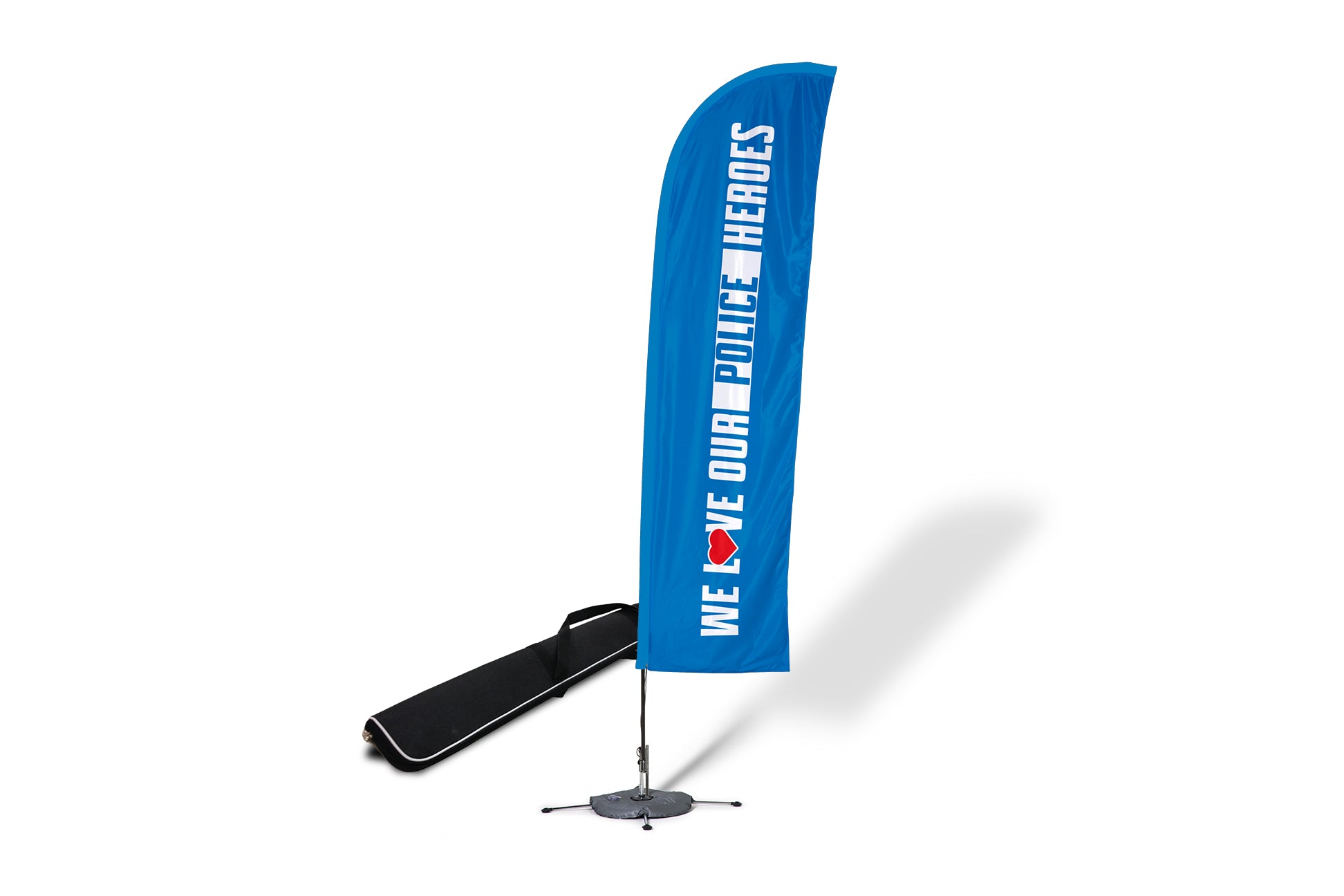 We Love Our Police Heroes Blade Flag - BestFlag.com