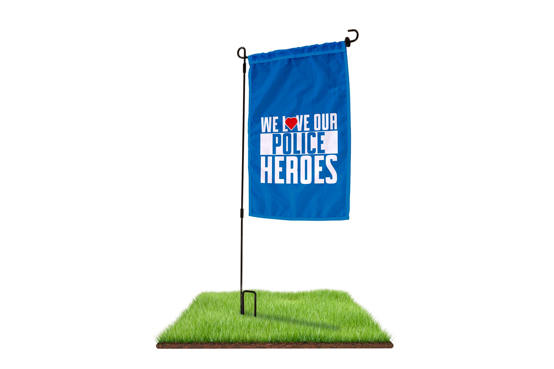 We Love Our Police Heroes Garden Flag - BestFlag.com