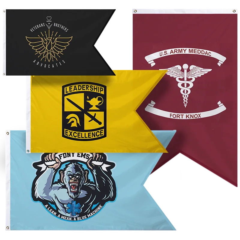 Guidon Flags Online Custom Design Your Own Guidon Flag