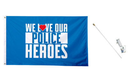 We Love Our Police Heroes Flag - BestFlag.com
