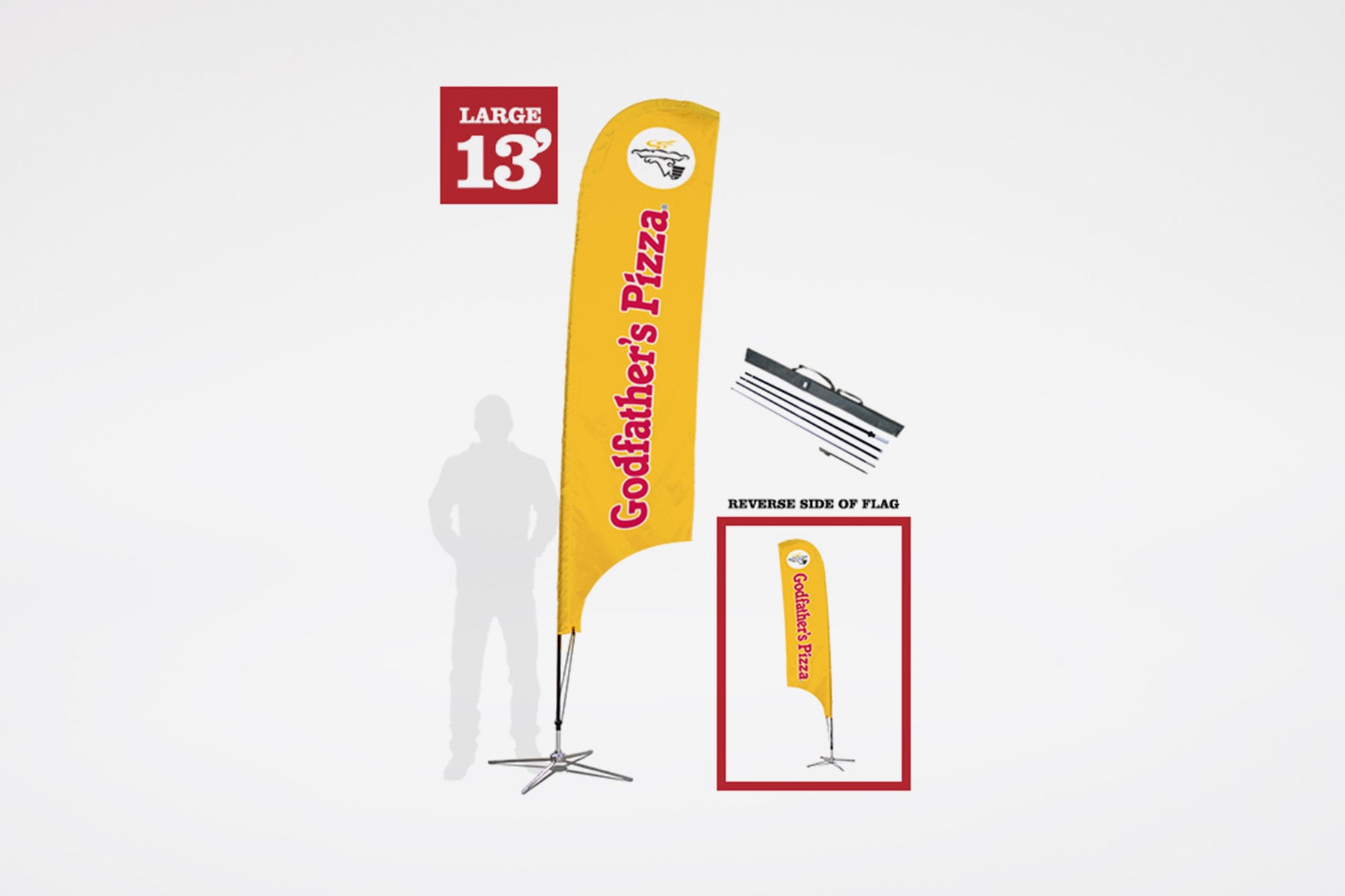 GodFather's Pizza | Blade Flag Kit - BestFlag.com