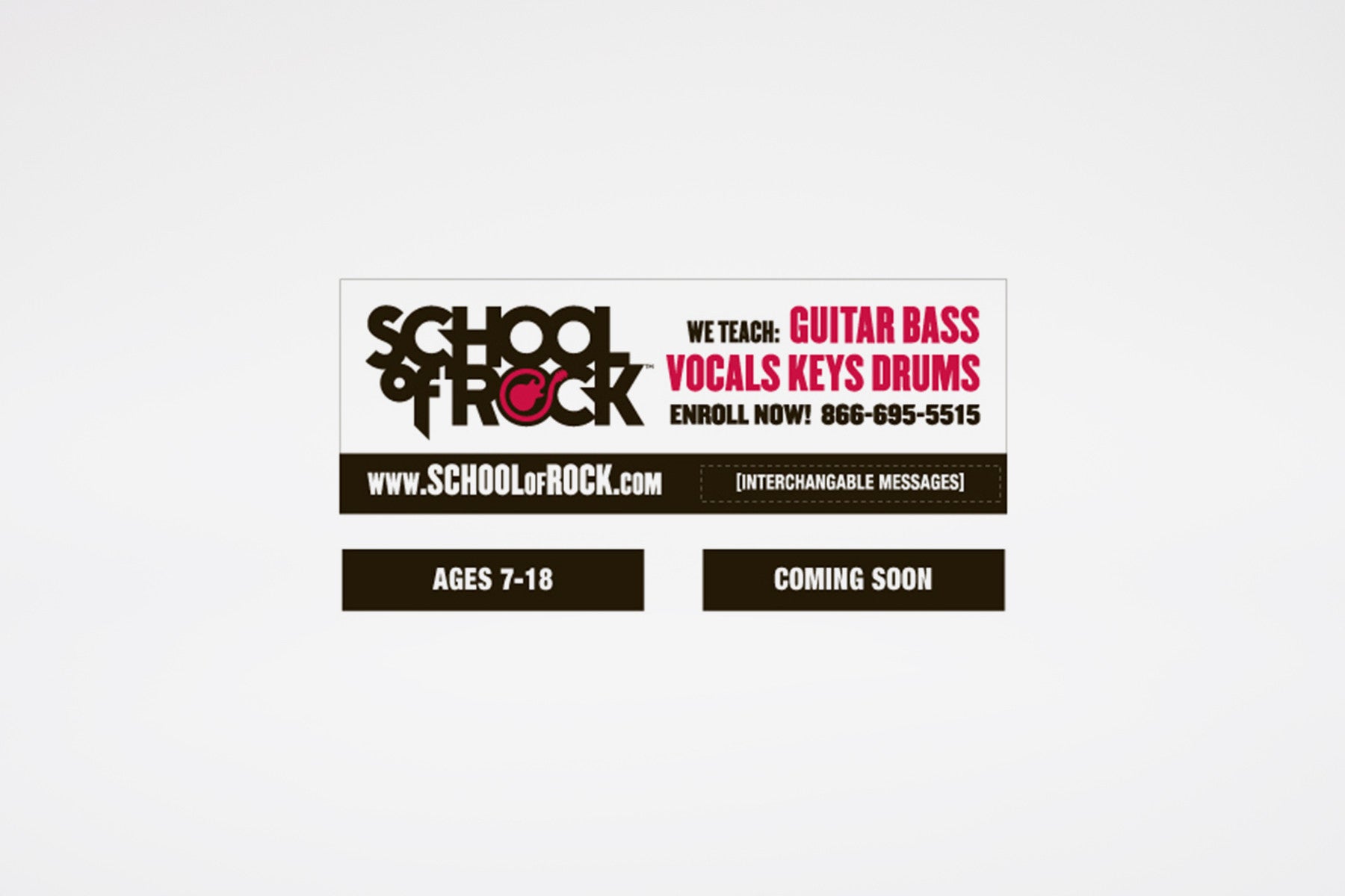 "We Teach" w/ School of Rock Logo - BestFlag.com