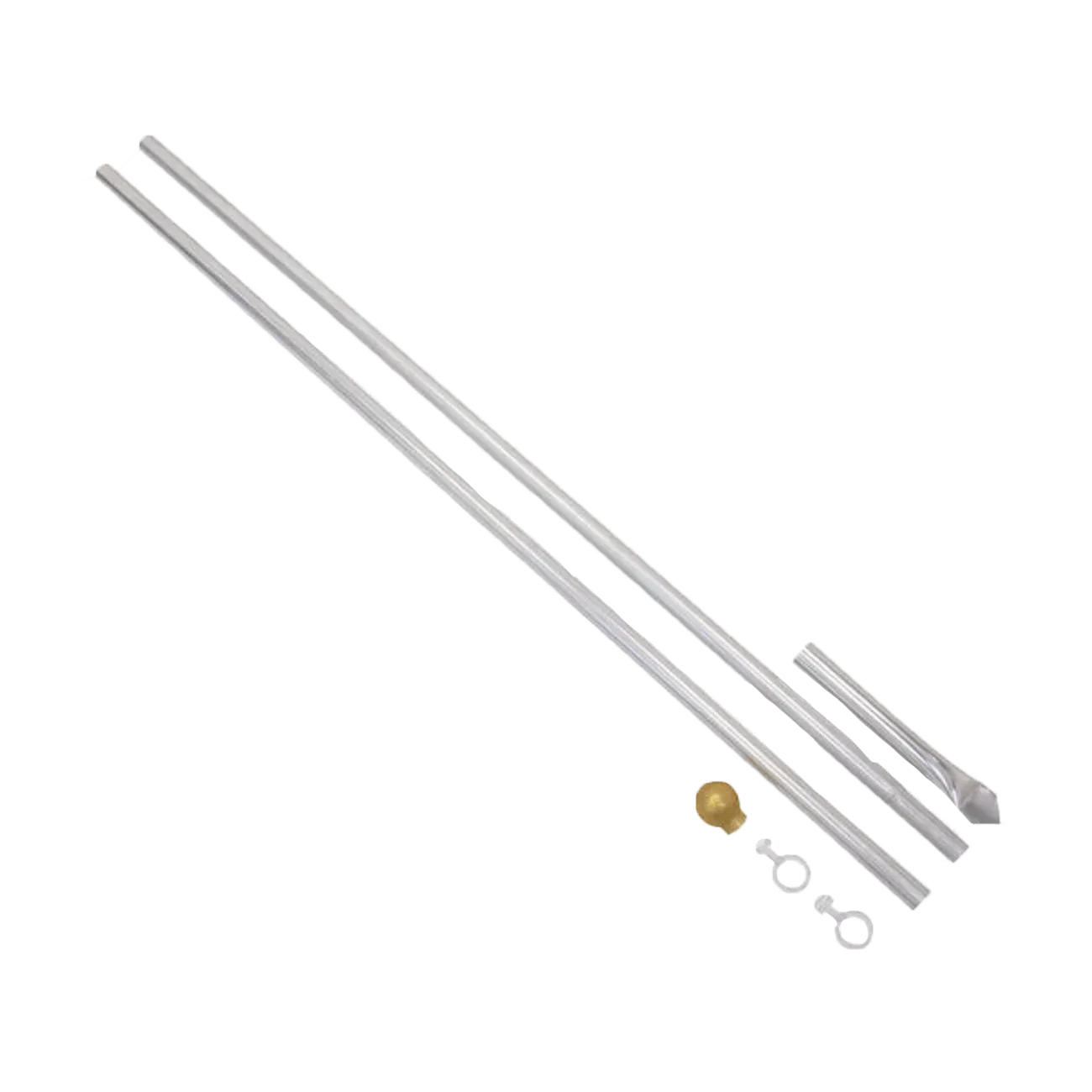 2 Piece Aluminum Flag Pole Set