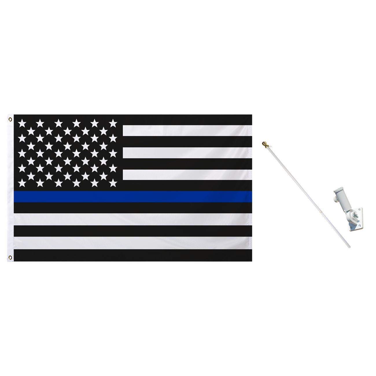 Black & White United States Flag