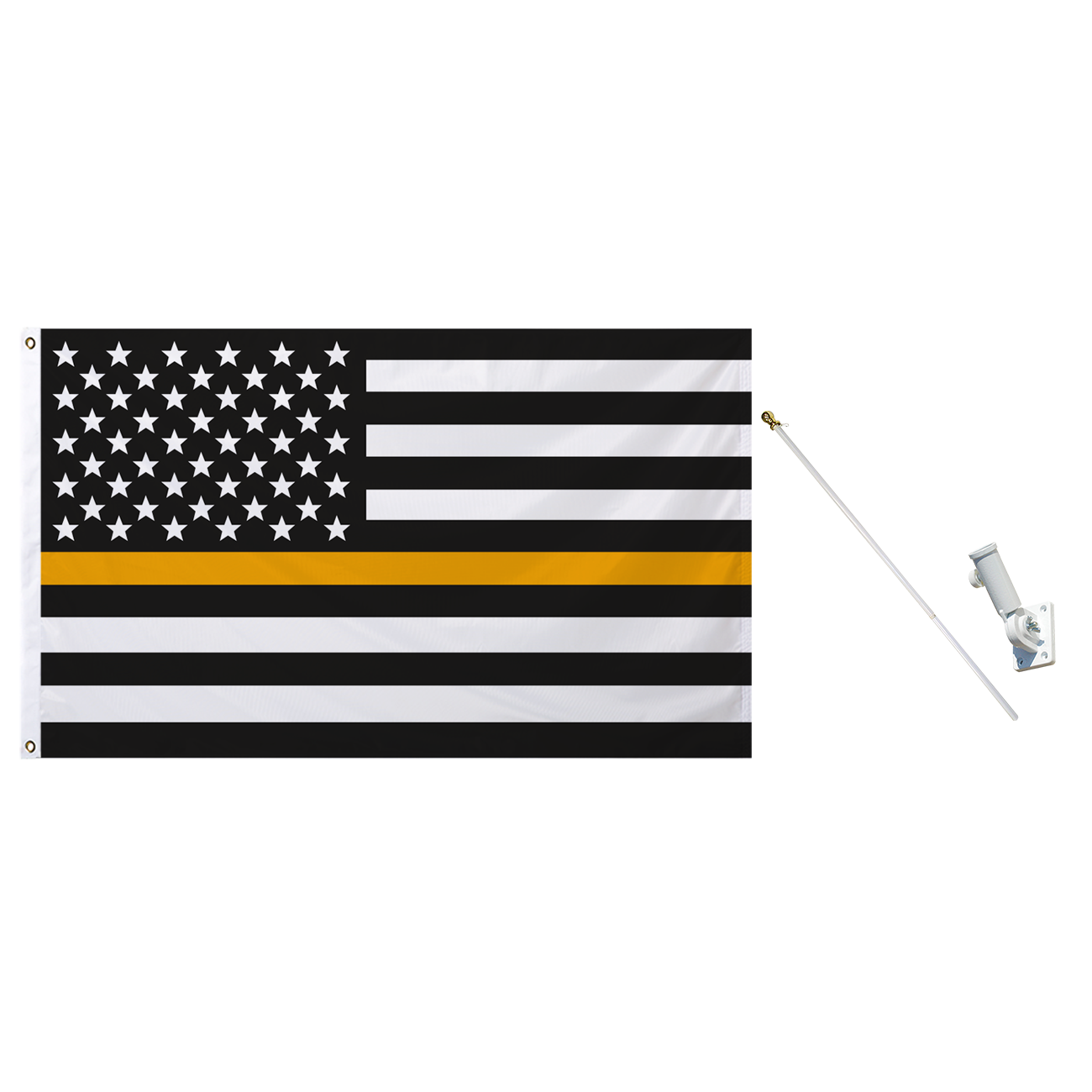 Black & White United States Flag